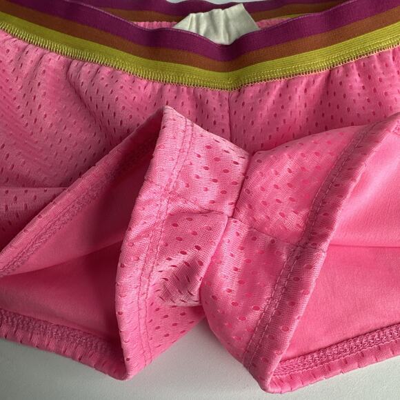 Lagaci Surf Mentality Hot Pants Shorts Size XS Pink Surf Beach Jersey Y2k Barbie - Picture 10 of 13